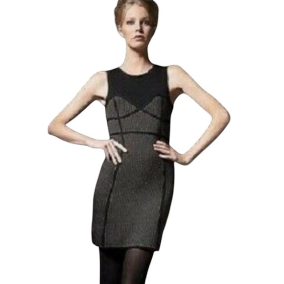 Leifsdottir Anthropologie Dress Knit Structured Corset Sleeveless Black Size XS - Picture 2 of 12